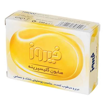 تصویر صابون گلیسیرینه مخصوص پوست خشک و حساس فیروز 100 گرمی