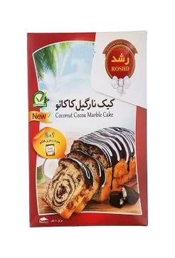 تصویر پودر کیک نارگیل و کاکائو رشد 500 گرمی