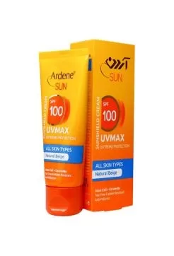 تصویر کرم ضدآفتاب کرم پودری بژ طبیعی صدفی spf100 یو وی مکس آردن 50 میلی لیتری
