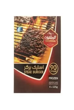 تصویر استیک برگر 90% گوشتیران 500 گرمی