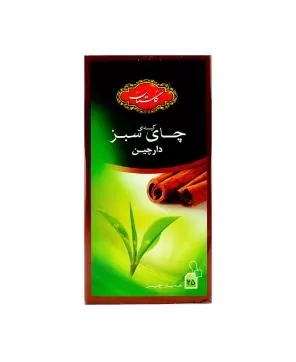 تصویر چای سبز کیسه ای با طعم دارچین گلستان 25 عددی 50 گرمی