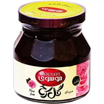تصویر مربا گل سرخ طرح الیزابت موسوی 320 گرمی